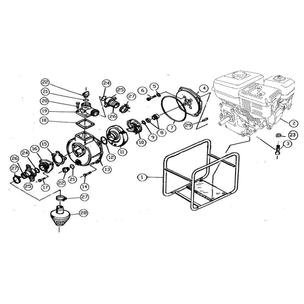 Мотопомпа бензиновая ЗБМП-600
