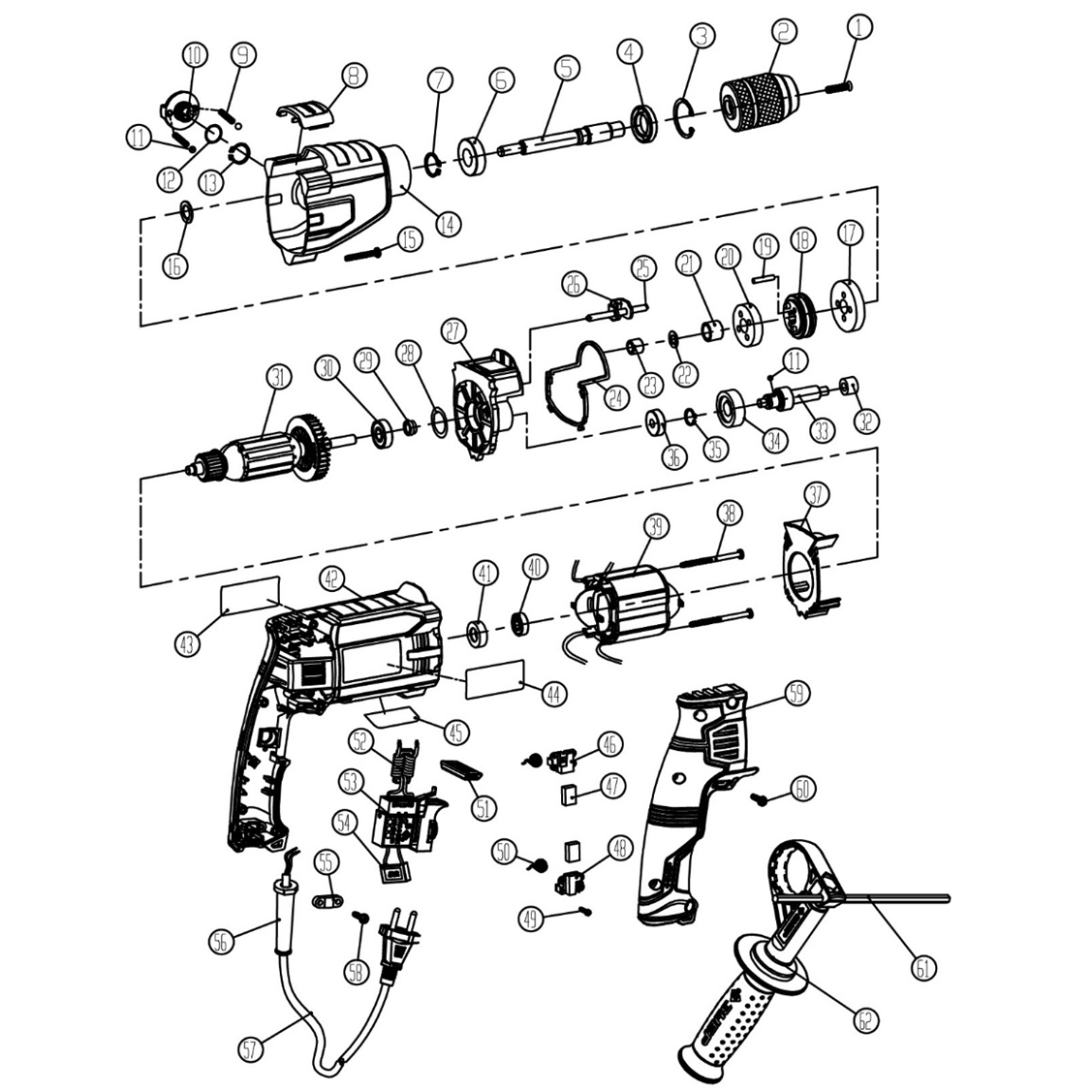 Дрели безударные Д-П900-2