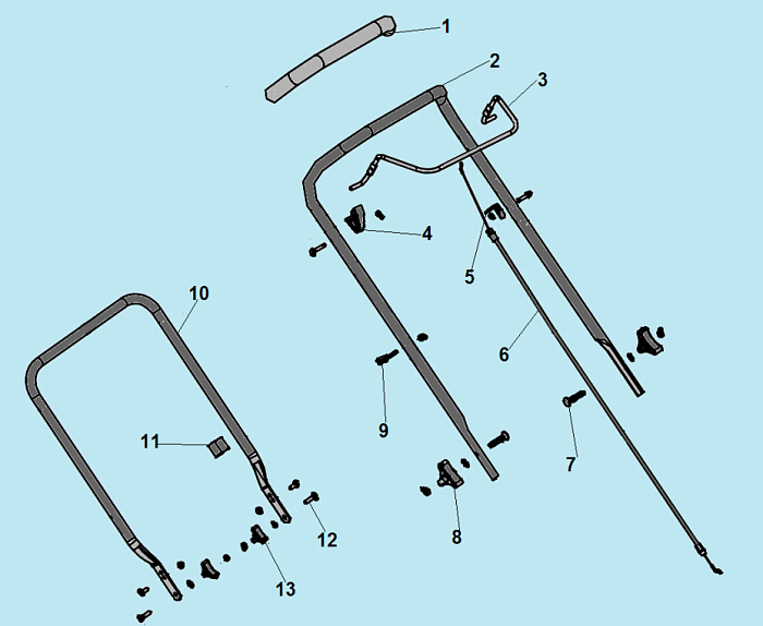 1 РУЧКА - ТРОС ГАЗА ГАЗОНОКОСИЛКА CHAMPION LM4622