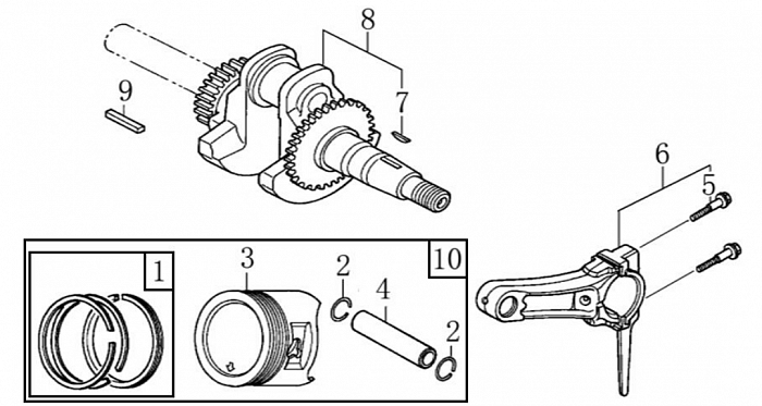 5 ПОРШЕНЬ -ЦИЛИНДР -КОЛЕНВАЛ- КОЛЬЦА ВИБРОПЛИТА CHAMPION PC6337F