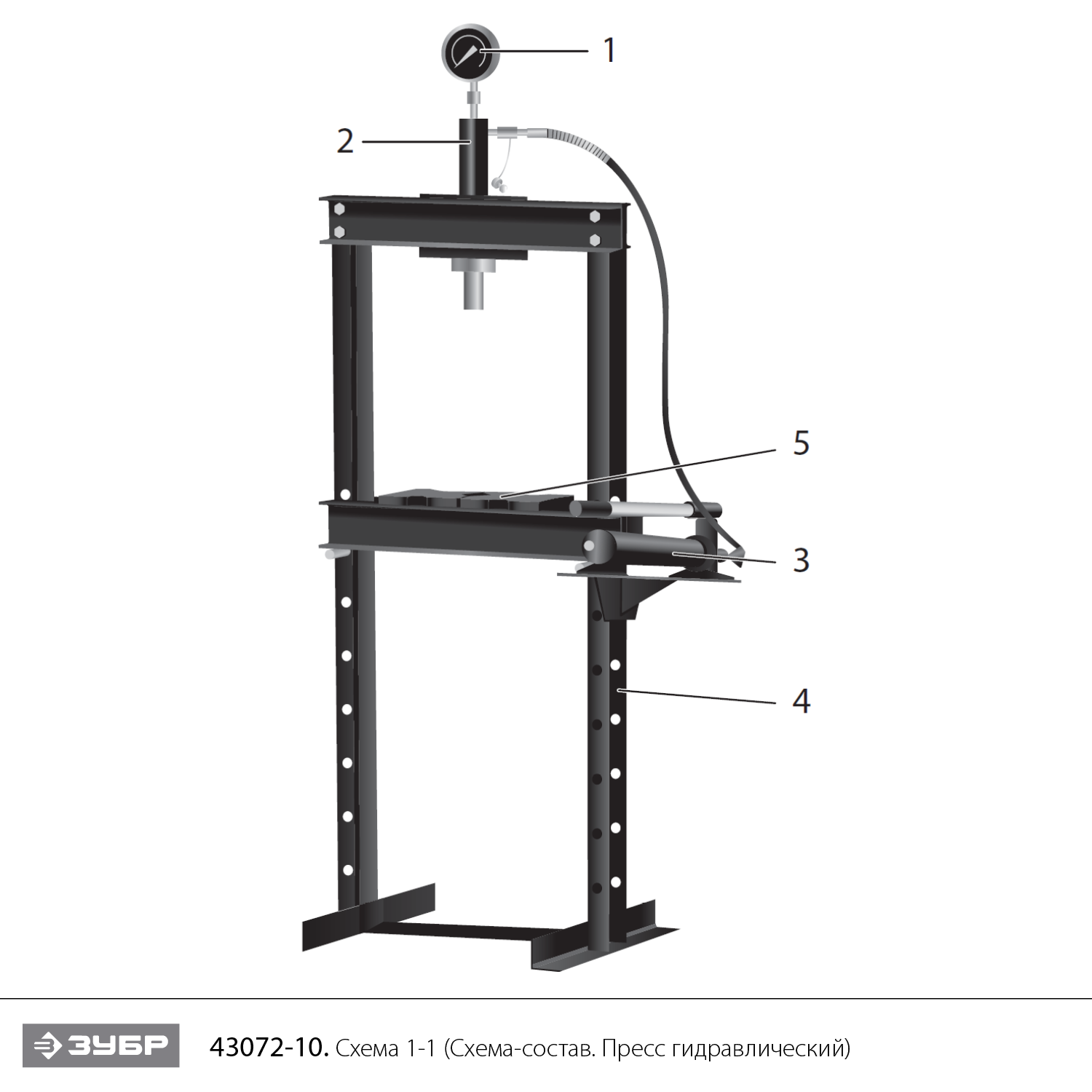 Прессы гидравлические с гидронасосом и манометром 43072-10