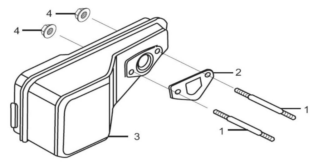 ЗАПЧАСТИ ДЛЯ МОТОПОМПЫ БЕНЗИНОВОЙ ELITECH МБ 200 Д 40 (ГЛУШИТЕЛЬ)