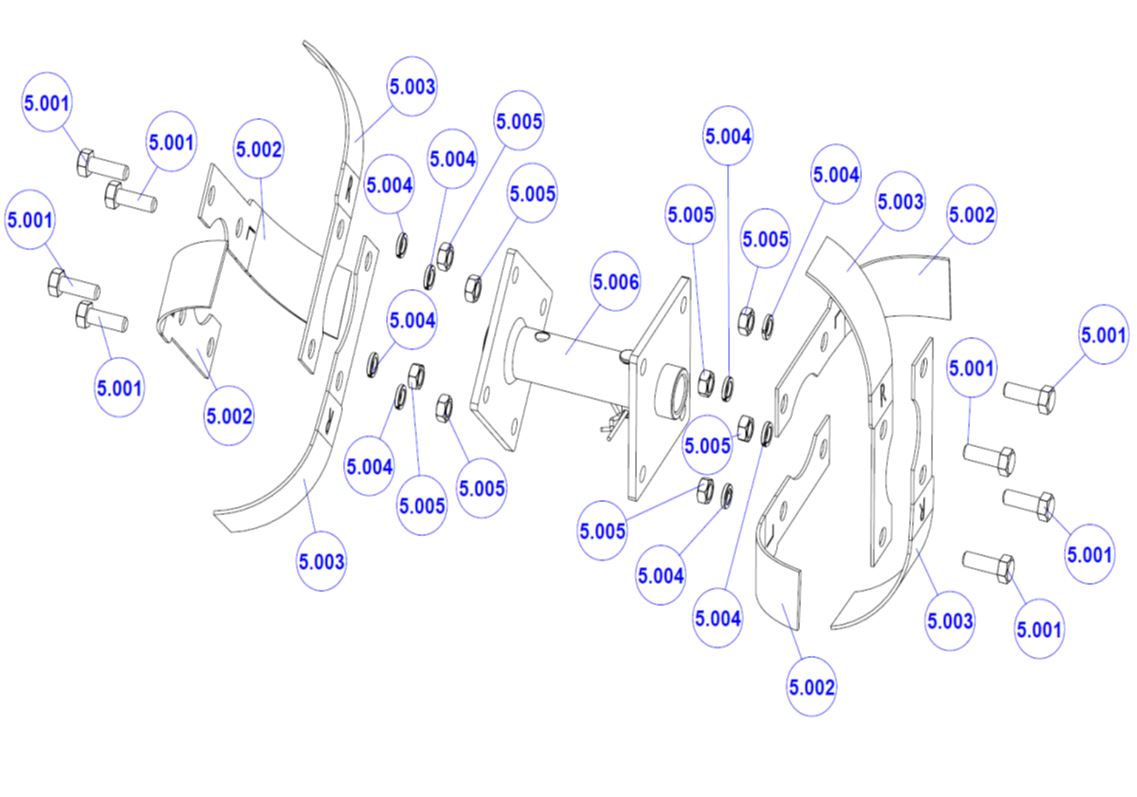 ЗАПЧАСТИ ДЛЯ КУЛЬТИВАТОРА БЕНЗИНОВОГО ELITECH КБ 3 (ШНЕК ПРАВЫЙ)