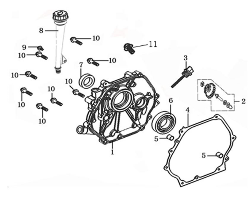 ЗАПЧАСТИ ДЛЯ ДВИГАТЕЛЯ LC185FDS (КРЫШКА КАРТЕРА)