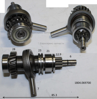 Вал зубчатый в сборе , ZJ-2305-04,  П0623РЭМ